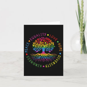 Kindness Peace Equality Love Hope Diversity Human  Card