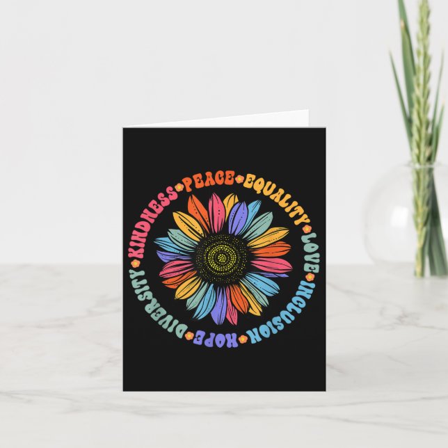 Kindness Peace Equality Love Hope Diversity Human  Card (Front)