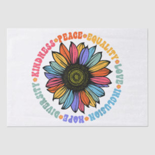 Kindness Peace Equality Love Hope Diversity Human Tissue Paper