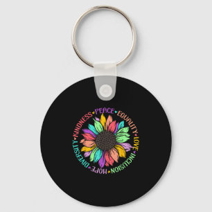 Kindness Peace Equality Love Hope Diversity Positi Key Ring