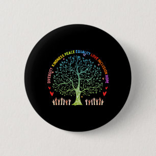 Kindness Peace Equality Love Inclusion Hope 6 Cm Round Badge