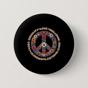 Kindness Peace Equality Love Inclusion Hope Divers 6 Cm Round Badge