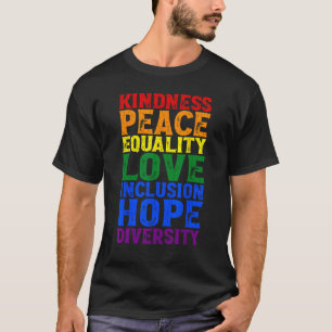 Kindness Peace Equality Love Inclusion Hope Divers T-Shirt