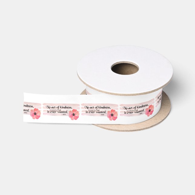 Kindness Pink Satin Ribbon (Spool)