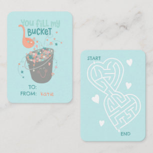 Kindness-promoting Bucket Filler kids Valentine Card