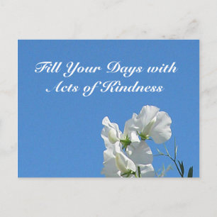 Kindness Sweetpeas Postcard