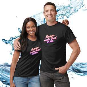 Kindness Typography Black Personalise T-Shirt