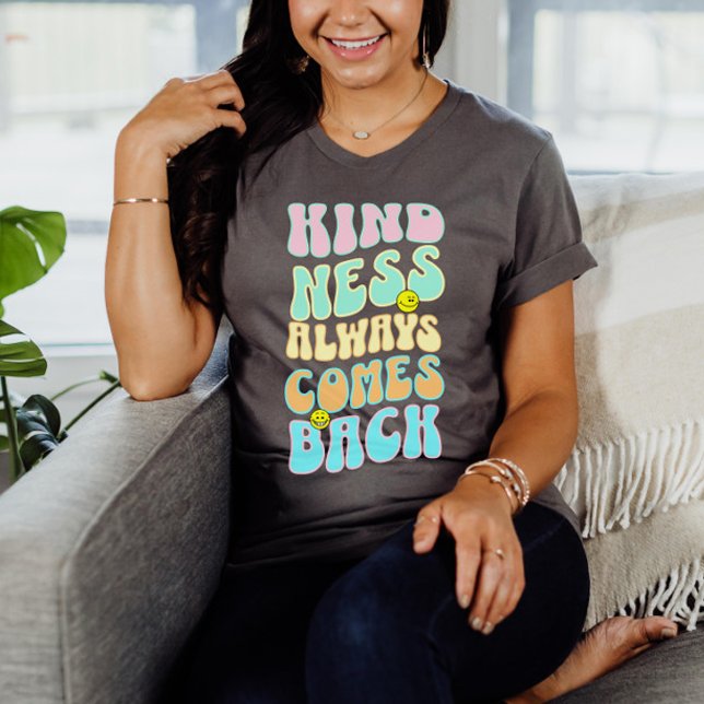 Kindness Wavy Text Saying Trendy Aesthetic Quote T-Shirt (Creator Uploaded)