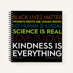#KindnessIsEverthing 8.5" x 8.5" Spiral Notebook