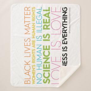 #KindnessIsEverything Sherpa Blanket (white)
