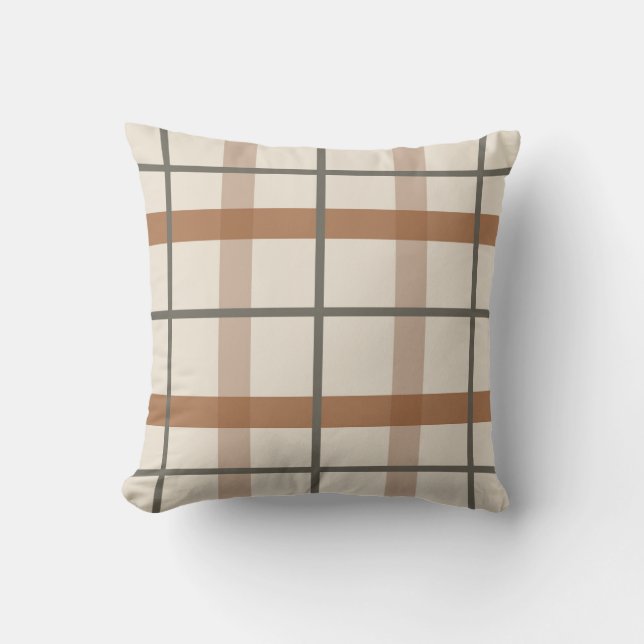 Kindred Plaid Natural Cushion (Front)