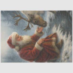 Kindred Spirits Santa & Reindeer Winter Decoupage Tissue Paper