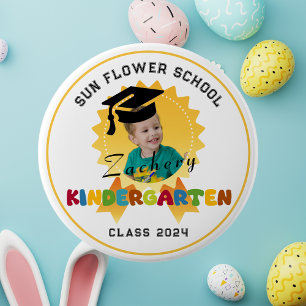 Kindy graduation badge photo custom Button