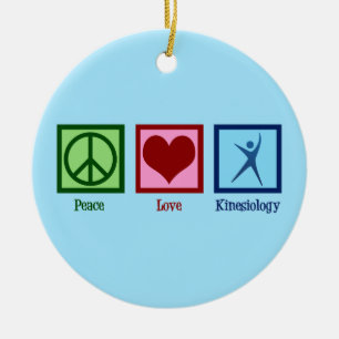Kinesiologist Peace Love Kinesiology Ceramic Tree Decoration