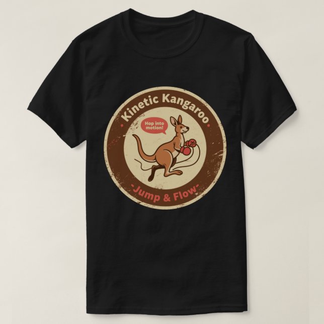 Kinetic Kangaroo Jump & Flow T-Shirt (Design Front)