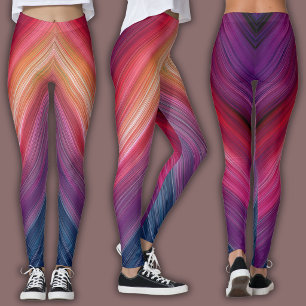 Kinetic Line Activewear   Abstract Gradient Leggings