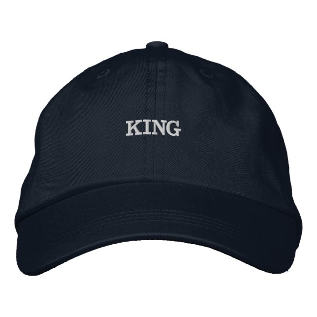 KING Adjustable-Hat Handsome made Cool Comfort Embroidered Hat (Front)