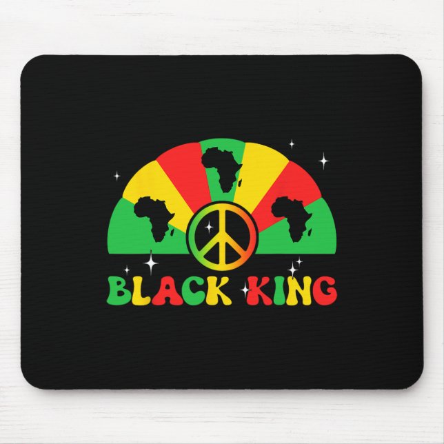 King African American Juneteenth 1865 Black Histor Mouse Pad (Front)