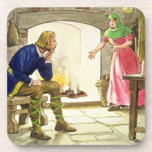 King Alfred (849-99) burning the cakes, from 'Peep Coaster