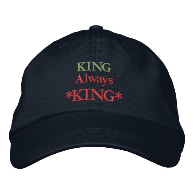 KING Always KING Printed Motivational Quotes Hat (Front)