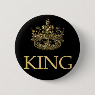 King and Crown Royal Emblem 6 Cm Round Badge