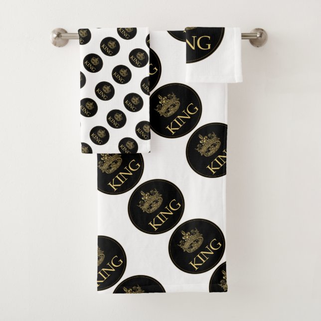 King and Crown Royal Emblem Bath Towel Set (Insitu)
