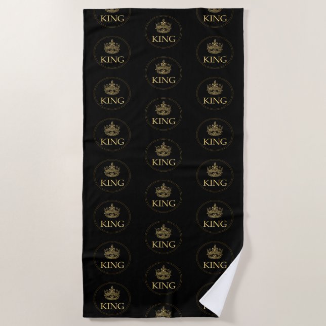 King and Crown Royal Emblem Beach Towel (Front)