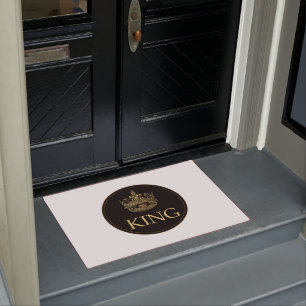 King and Crown Royal Emblem Doormat