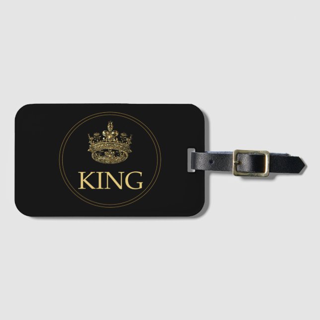 King and Crown Royal Emblem Luggage Tag (Front Horizontal)