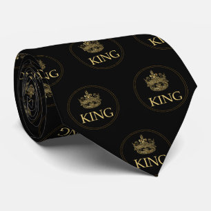 King and Crown Royal Emblem Tie