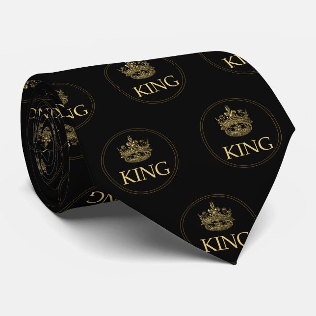 King and Crown Royal Emblem Tie (Rolled)
