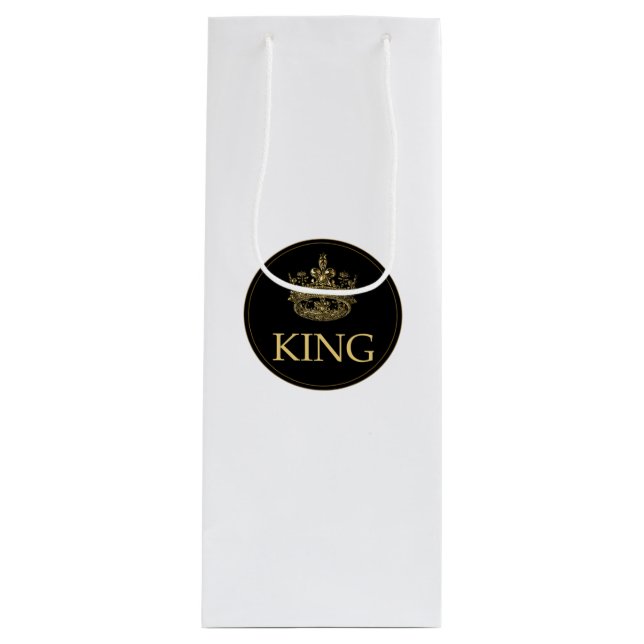 King and Crown Royal Emblem Wine Gift Bag (Front)