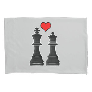 King and Queen Chess Pieces Love Pillowcase