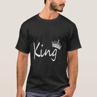 King And Queen Crown Matching Couple Design For Hi T-Shirt
