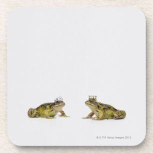 King and Queen frog looking at each other Coaster