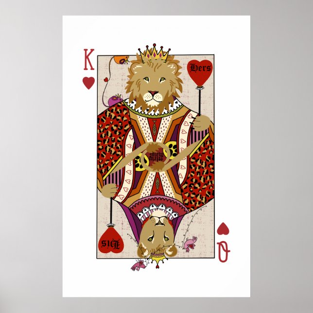 King and Queen of Hearts Lions Poster (Front)