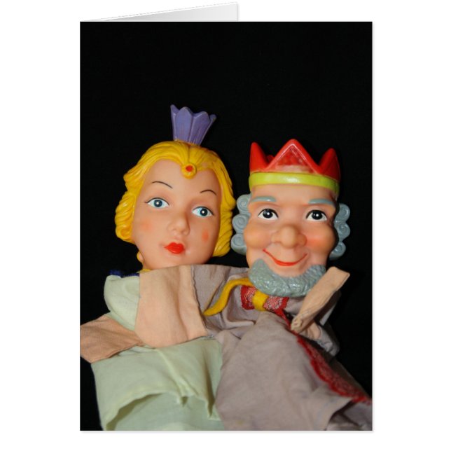King and Queen Puppets Card (Front)