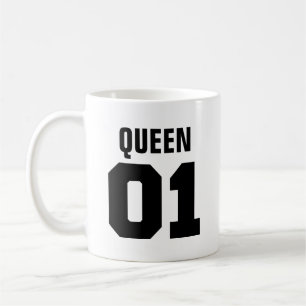 King and Queen (Queen) Modern Typography Mug