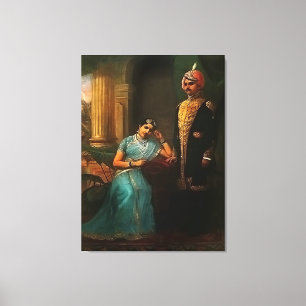 King and Queen Wrapped Canvas Print