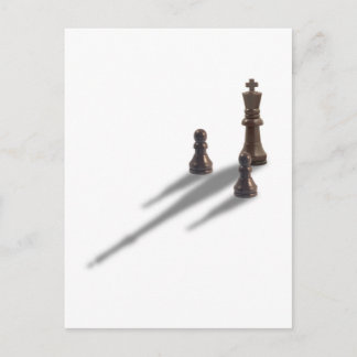 King and two Pawns Postcard