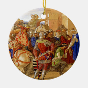 King Arthur and Knights of the Round Table Ceramic Tree Decoration