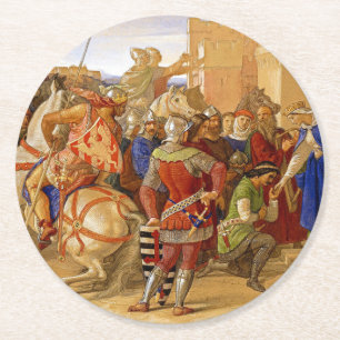 King Arthur and Knights of the Round Table Paper Coaster