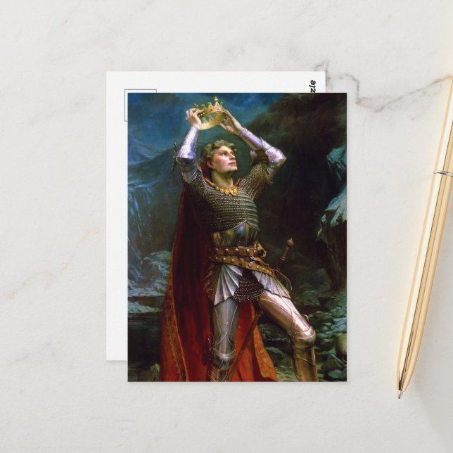 King Arthur by Charles Ernest Butler Postcard (Front/Back In Situ)