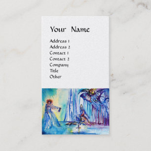 KING ARTHUR ,LADY OF THE LAKE AND EXCALI gold Business Card