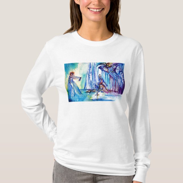 KING ARTHUR ,LADY OF THE LAKE AND EXCALIBUR T-Shirt (Front)