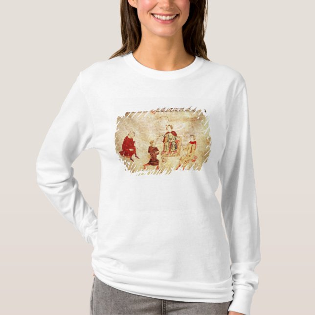 King Arthur on his Throne Surrounded T-Shirt (Front)
