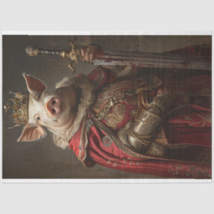 King Arthur Pig Decoupage Tissue Paper