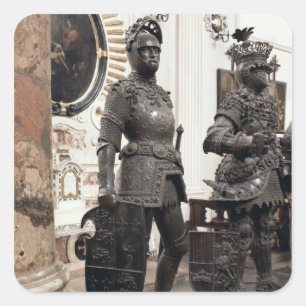 King Arthur, statue from the tomb of Maximilian Square Sticker