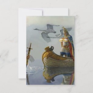 “King Arthur Takes the Sword” by NC Wyeth Thank You Card