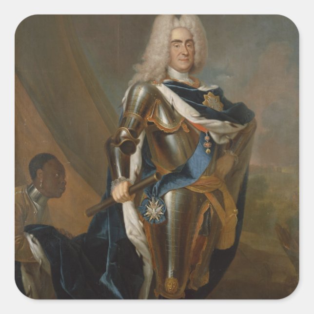 King Augustus II of Poland, before 1730 Square Sticker (Front)